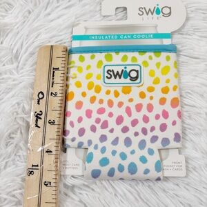 Swig Life insulated Can Coolie in color wild child stretches to fit most cans